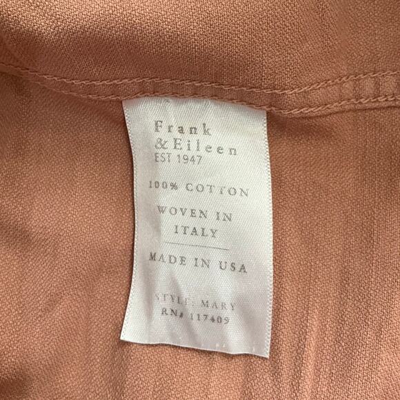 Frank & Eileen Mary Classic Shirtdress Famous Denim 100% Cotton Desert Size XL - Picture 12 of 13